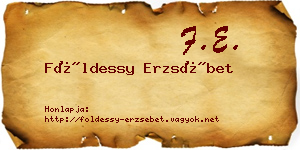Földessy Erzsébet névjegykártya