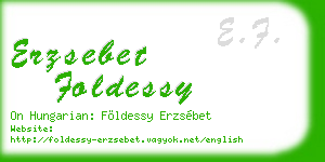 erzsebet foldessy business card